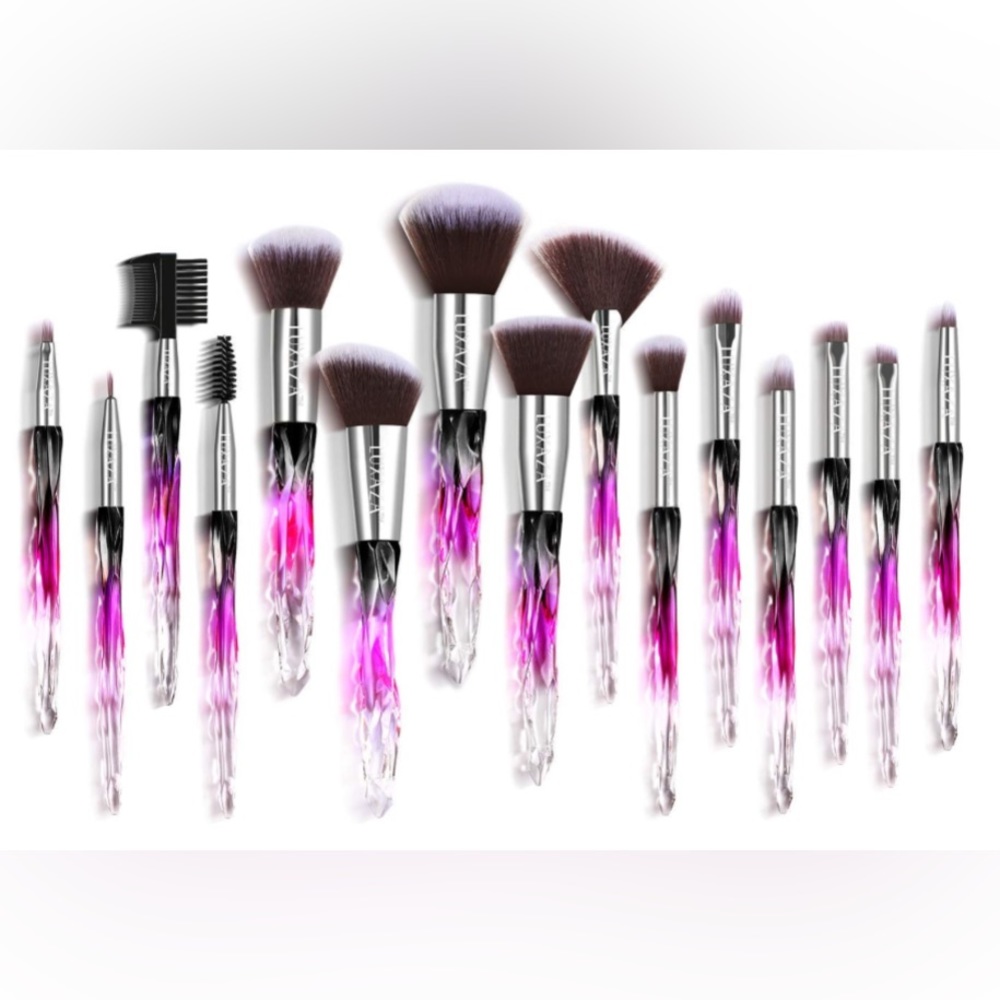 LUXAZA 15PCS Professional Makeup Brush Set